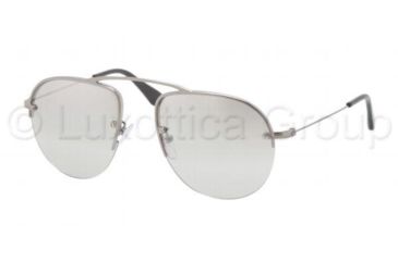 Image of Prada PR58OS Sunglasses 5AV1A0-5200 - Gunmetal / Grey Frame, Silver Mirror Gradient Lenses