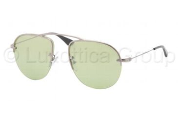 Image of Prada PR58OS Sunglasses 5AV1A2-5200 - Gumnetal Frame, Green Mirror Lenses