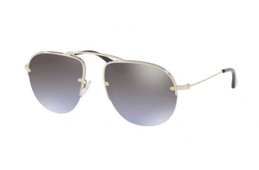 Image of Prada PR58OS Progressive Prescription Sunglasses PR58OS-ZVN2H2-55 - Lens Diameter 55 mm, Frame Color Pale Gold