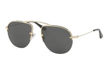Image of Prada PR58OS Progressive Prescription Sunglasses PR58OS-ZVN5S0-55 - Lens Diameter 55 mm, Frame Color Pale Gold