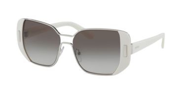 Image of Prada PR59SS Sunglasses USB0A7-54 - Silver/ivory Frame, Grey Gradient Lenses
