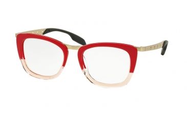 Image of Prada PR60RV Eyeglass Frames TWA1O1-51 - Red Gradient Opal Frame