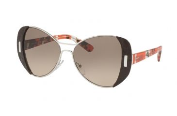 Image of Prada PR60SS Single Vision Prescription Sunglasses PR60SS-DHO3D0-55 - Lens Diameter 55 mm, Frame Color Silver/brown