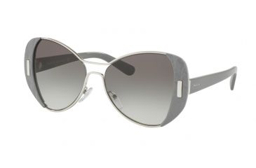 Image of Prada PR60SS Single Vision Prescription Sunglasses PR60SS-UR90A7-55 - Lens Diameter 55 mm, Frame Color Silver/Grey
