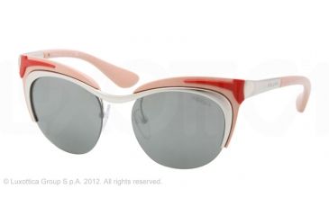 Image of Prada PARALLEL UNIVERSES PR61OS Single Vision Prescription Sunglasses PR61OS-1BC7W1-49 - Lens Diameter 49 mm, Frame Color Silver-red/pink
