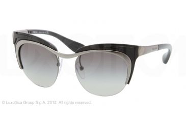 Image of Prada PARALLEL UNIVERSES PR61OS Single Vision Prescription Sunglasses PR61OS-5AV3M1-49 - Lens Diameter 49 mm, Frame Color Gunmetal-matt Black/black