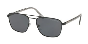 Image of Prada PR61US Sunglasses 1AB5Z1-59 - Black Frame, Polar Grey Lenses