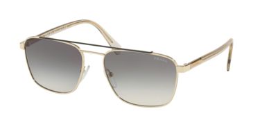Image of Prada PR61US Sunglasses WCV130-59 - Grey/pale Gold Frame, Grey Gradient Lenses