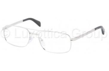 Image of Prada PR62NV Bifocal Prescription Eyeglasses 1BC1O1-5617 - Silver 