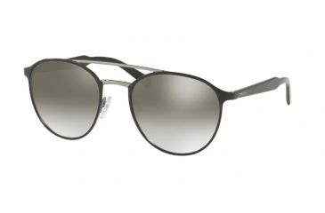Image of Prada PR62TS Sunglasses 1AB4S1-54 - Black Gunmetal Frame, Gradient Grey Mirror Silver Lenses