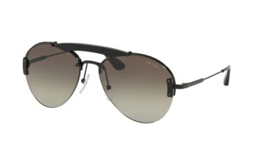 Image of Prada PR62US Sunglasses 1AB5O2-32 - Black Frame, Green Gradient Lenses