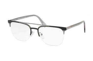 Image of Prada PR63UV Prescription Eyeglasses 1AB1O1-54 - Black Gunmetal Frame