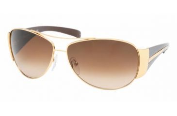 Image of Prada PR64IS #5AK6S1 - Shiny Gold Frame, Brown Gradient Lenses