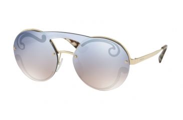 Image of Prada PR65TS Single Vision Prescription Sunglasses PR65TS-ZVN0D0-36 - Lens Diameter 136 mm, Lens Diameter 36 mm, Frame Color Pale Gold