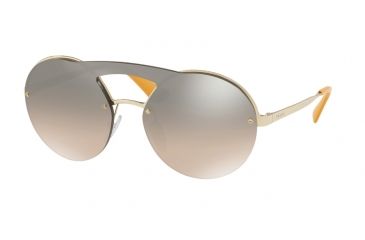 Image of Prada PR65TS Single Vision Prescription Sunglasses PR65TS-ZVN4P0-36 - Lens Diameter 136 mm, Lens Diameter 36 mm, Frame Color Pale Gold