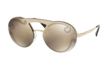 Image of Prada PR65TS Single Vision Prescription Sunglasses PR65TS-ZVNODW-36 - Lens Diameter 136 mm, Lens Diameter 36 mm, Frame Color Pale Gold