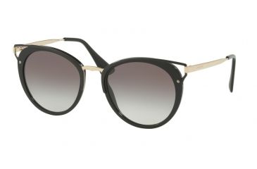 Image of Prada PR66TSF Single Vision Prescription Sunglasses PR66TSF-1AB0A7-54 - Lens Diameter 54 mm, Frame Color Black