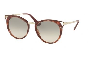 Image of Prada PR66TSF Single Vision Prescription Sunglasses PR66TSF-UE03H2-54 - Lens Diameter 54 mm, Frame Color Pink Havana