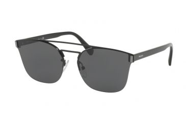 Image of Prada PR67TS Progressive Prescription Sunglasses PR67TS-1AB5S0-63 - Lens Diameter 63 mm, Frame Color Black