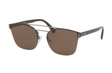 Image of Prada PR67TS Progressive Prescription Sunglasses PR67TS-5AV8C1-63 - Lens Diameter 63 mm, Frame Color Gunmetal