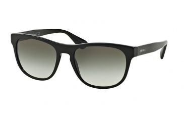 Image of PRADA LOGO PR14RS Single Vision Prescription Sunglasses PR14RS-1AB0A7-57 - Lens Diameter 57 mm, Frame Color Black
