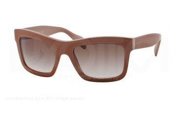 Image of PRADA LOGO PR25QS Single Vision Prescription Sunglasses PR25QS-TFK3G0-56 - Lens Diameter 56 mm, Frame Color Matte Opal Pink/opal Pink