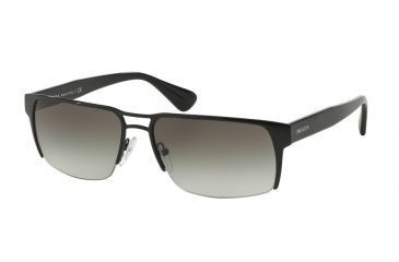 Image of PRADA LOGO PR52RS Sunglasses 7AX0A7-60 - Black Frame, Grey Gradient Lenses