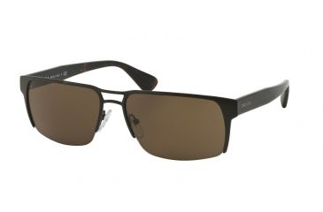 Image of PRADA LOGO PR52RS Sunglasses LAH8C1-60 - Matte Brown Frame, Brown Lenses