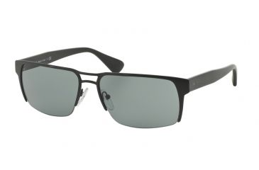 Image of PRADA LOGO PR52RS Sunglasses TKM3C2-60 - Matte Grey Frame, Dark Grey Lenses