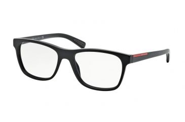 Image of Prada PS01FV Progressive Prescription Eyeglasses 1BO1O1-55 - Matte Black Frame