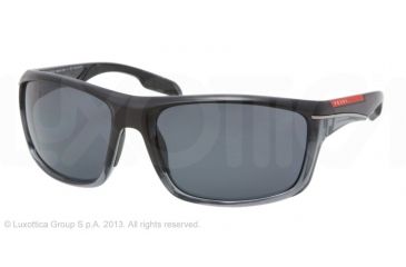 Image of Prada PS01NS Prescription Sunglasses PS01NS-GAI5Z1-63 - Lens Diameter 63 mm, Lens Diameter 63 mm, Frame Color Black Demi Shiny/black Transp