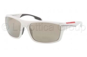 Image of Prada PS01NS Prescription Sunglasses PS01NS-NAV1C0-6318 - Lens Diameter 63 mm, Frame Color White Demi Shiny