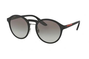 Image of Prada PS01SS Sunglasses DG00A7-53 - Black Rubber Frame, Grey Gradient Lenses