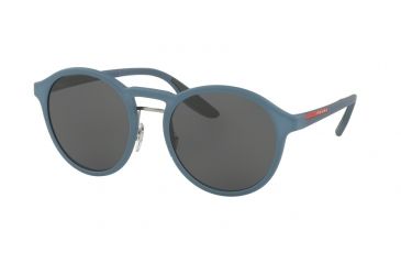 Image of Prada PS01SS Sunglasses VHE1A1-53 - Opal Avio Rubber Frame, Grey Lenses