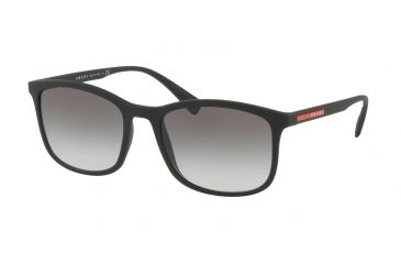Image of Prada PS01TS Sunglasses DG00A7-56 - Black Rubber Frame, Grey Gradient Lenses