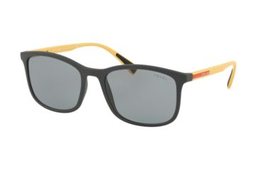 Image of Prada PS01TS Sunglasses TFZ3C2-56 - Grey Rubber Frame, Grey Lenses