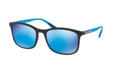 Image of Prada PS01TSF Progressive Prescription Sunglasses PS01TSF-DG05M2-57 - Lens Diameter 57 mm, Frame Color Black Rubber