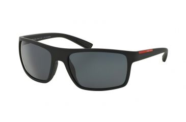 Image of Prada PS02QS Progressive Prescription Sunglasses PS02QS-DG05Z1-62 - Lens Diameter 62 mm, Frame Color Black Rubber