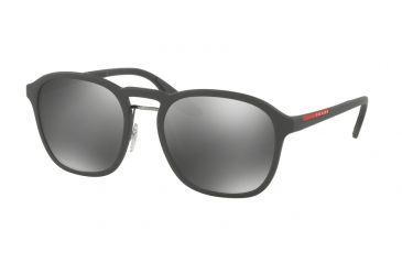 Image of Prada PS02SS Progressive Prescription Sunglasses PS02SS-TFZ7W1-55 - Lens Diameter 55 mm, Frame Color Grey Rubber