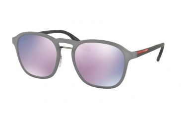 Image of Prada PS02SS Progressive Prescription Sunglasses PS02SS-VHD5T0-55 - Lens Diameter 55 mm, Frame Color Opal Grey Rubber