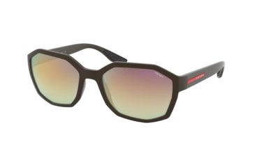 Image of Prada PS02VS Sunglasses VYY739-57 - , Green Grad Brown Mirror Pink Lenses