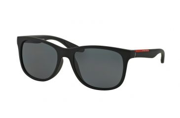 Image of Prada PS03OS Prescription Sunglasses PS03OS-DG05Z1-55 - Lens Diameter 55 mm, Frame Color Black Rubber