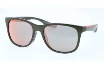Image of Prada PS03OS Prescription Sunglasses PS03OS-ROS2D2-55 - Lens Diameter 55 mm, Frame Color Military Green Demi Shiny