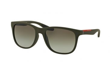 Image of Prada PS03OS Prescription Sunglasses PS03OS-UBW4M1-55 - Lens Diameter 55 mm, Frame Color Green Rubber