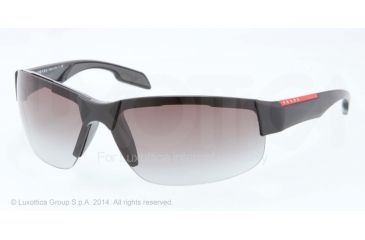 Image of Prada PS03PS Sunglasses 1BO0A7-71 - Black Demi Shiny Frame, Grey Gradient Lenses