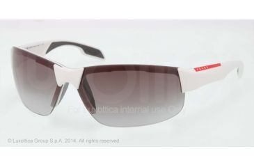 Image of Prada PS03PS Sunglasses AAI0A7-71 - White Demi Shiny Frame, Grey Gradient Lenses