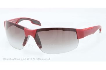 Image of Prada PS03PS Sunglasses ROX0A7-71 - Bordeaux Demi Shiny Frame, Grey Gradient Lenses