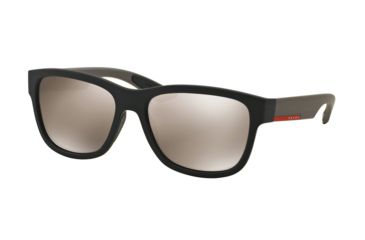 Image of Prada PS03QSF Progressive Prescription Sunglasses, 59mm, Black Rubber, PS03QSF-DG01C0-59-PRO