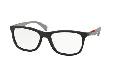 Image of Prada PS04FV Progressive Prescription Eyeglasses TFZ1O1-55 - Grey Rubber Frame