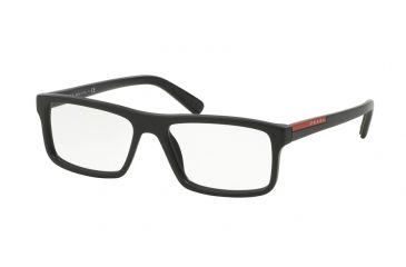 Image of Prada PS04GV Bifocal Prescription Eyeglasses 1BO1O1-55 - Matte Black Frame